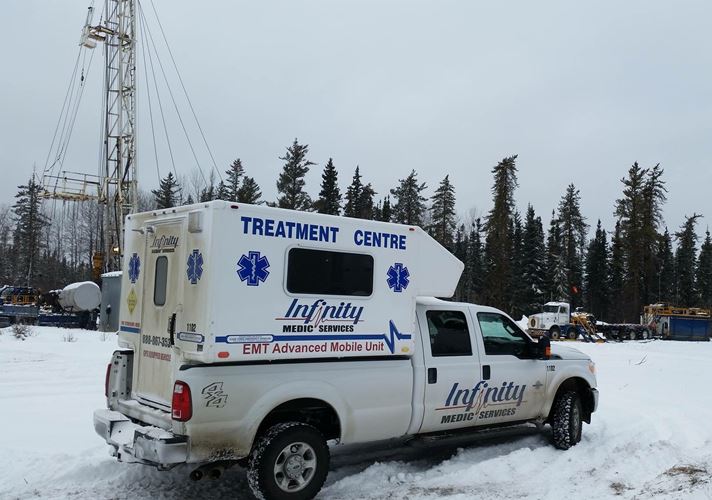 Infinity Industrial truck in the snow